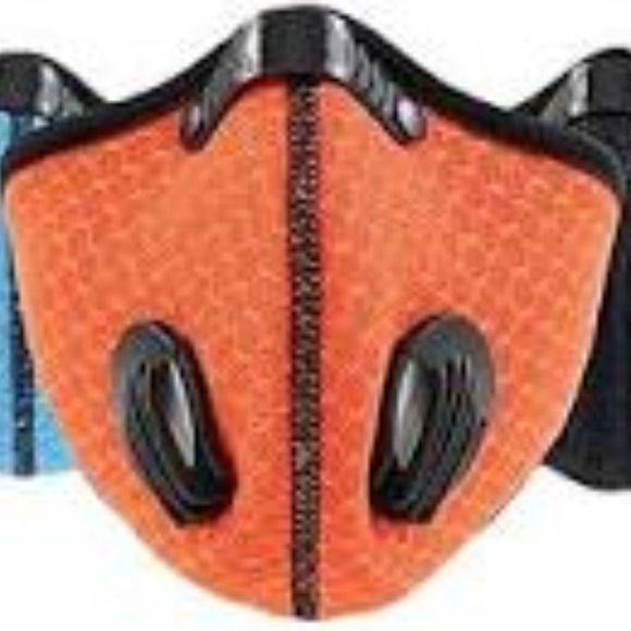 Mens Orange Breathable Xercise Mask 2 Exhale Valve - Picture 1 of 7